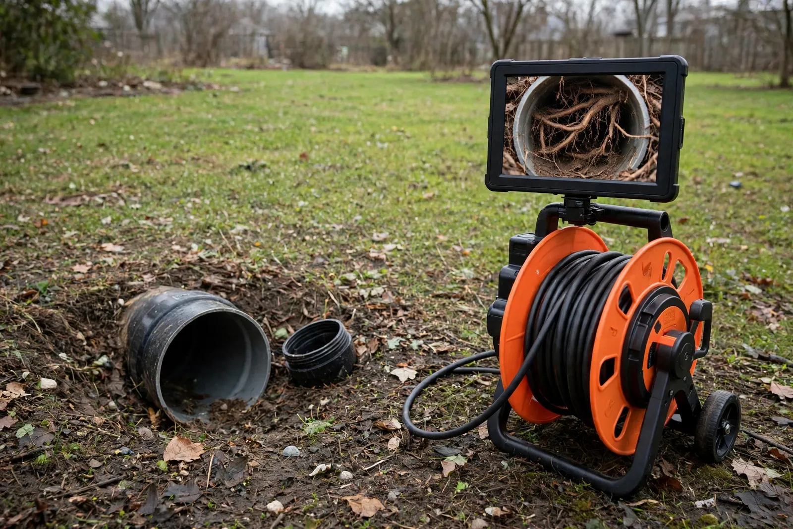 Before photo, Camera Inspection of a Repeat Clog in Dorchester, by Waldorf Plumbing Company